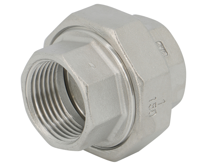 Nordic Valves Fittings 2025 - Stainless steel union fitting with female female conical seat