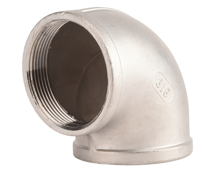 Nordic Valves Fittings 2070 - Class 150 stainless steel coupling Initiale range 90° female female elbow
