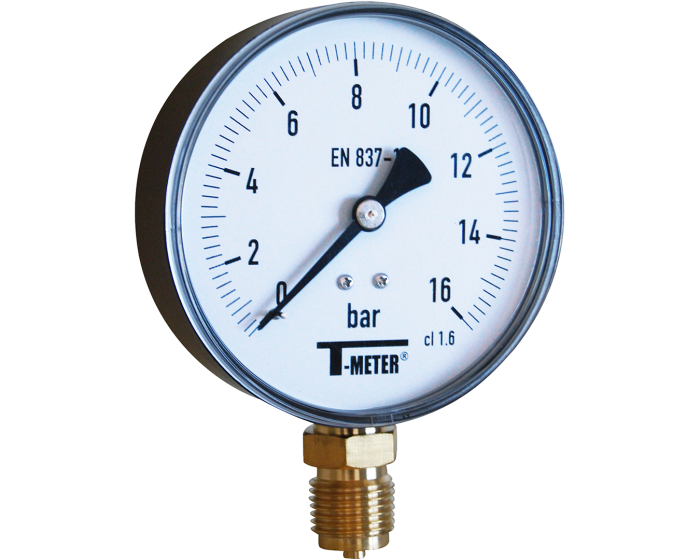 Nordic Valves Pressure gauges and thermometers 1645 - ABS case pressure gauge with dry dial D100 radial connection 1/2''