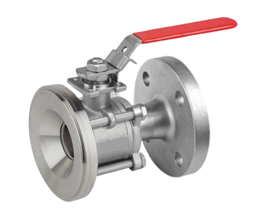 Stainless steel ball valve bottom tank with flange 4