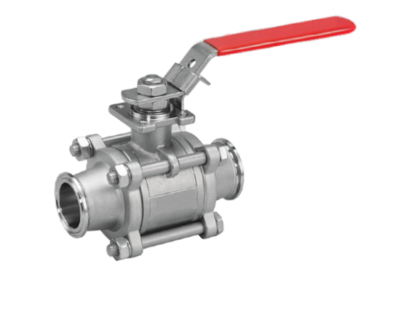 Stainless steel ball valve with T clamp