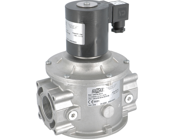 Nordic Valves ventiler Gasutrustning EVPC IVP - Automatisk gasmagnetventil NF 360 mbar med IVP