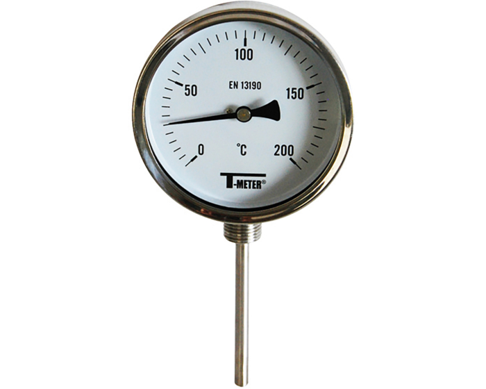 Nordic Valves ventiler Instrumentation 1681 - Vertikal termometer i rostfritt stål 100 mm med urtavla Ø100 -30°/+50°