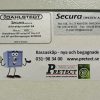 Dokumentskåp Secura SA 580 öppet klassningsskylt