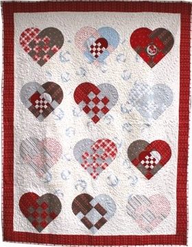 Braided Heart Quilt, engelsk m?nster