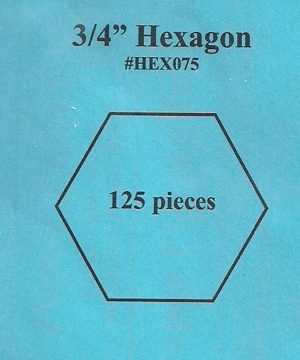 3/4" Hexagon 125 stkPapirmaler