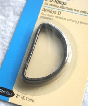 D-ring 2" (5,1cm) svart, 2 stk