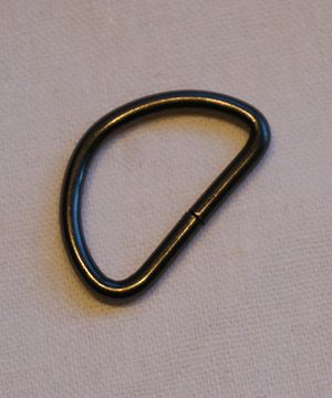 D-ring 1", svart metall