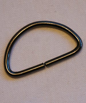 D-ring 1 1/4", svart metall