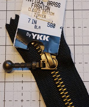 YKK glidel?s 7" Svart, metall