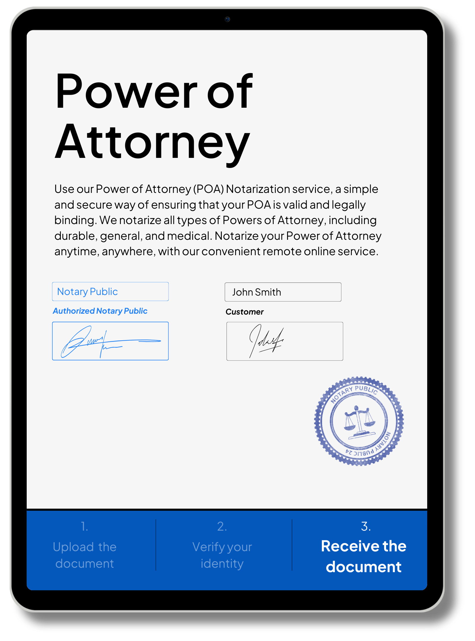 Power of Attorney Notarization