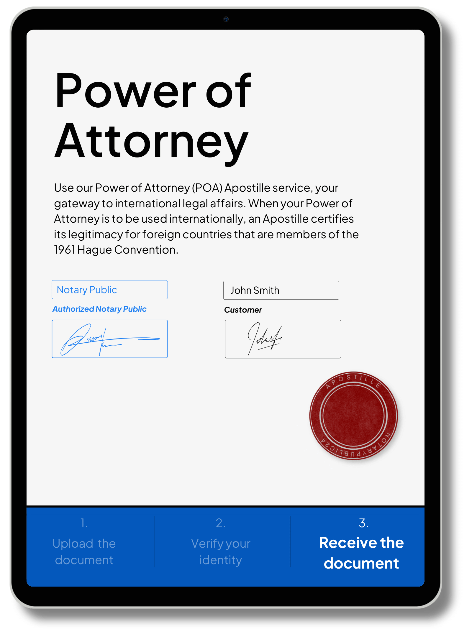 Power of attorney Apostille