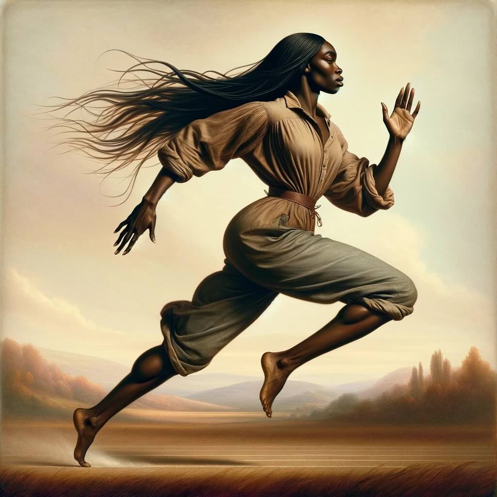 kvinne som løper