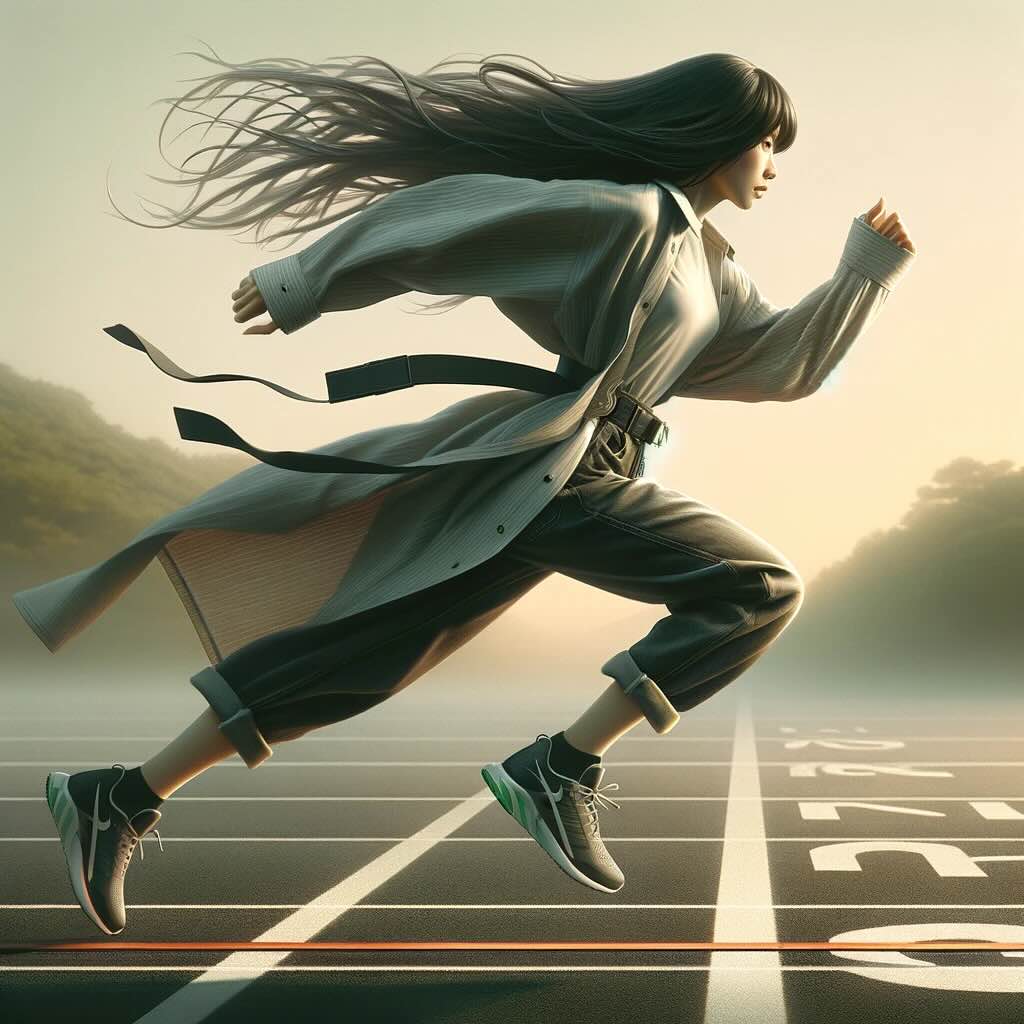 Kvinne som løper