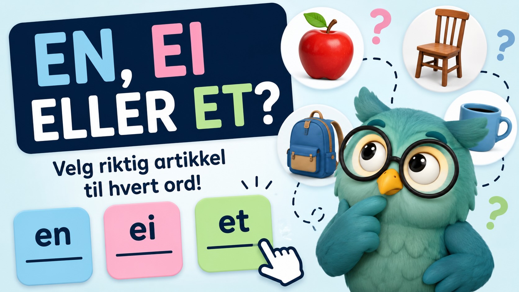 Ugle ser på et oppslag