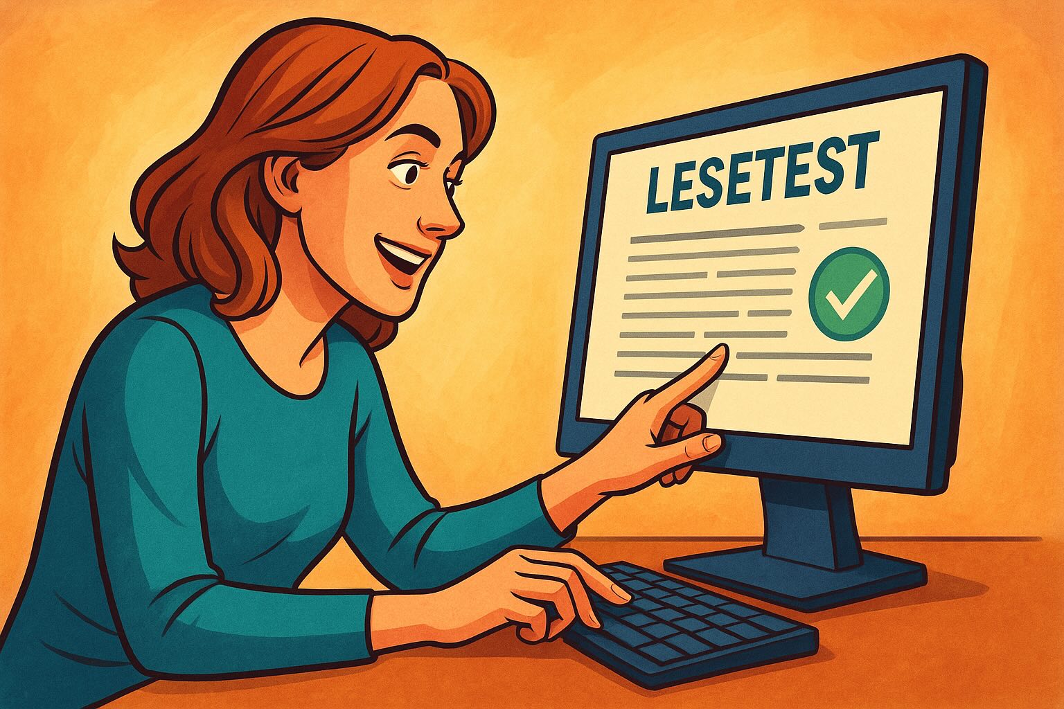 Dame sitter foran dataskjerm