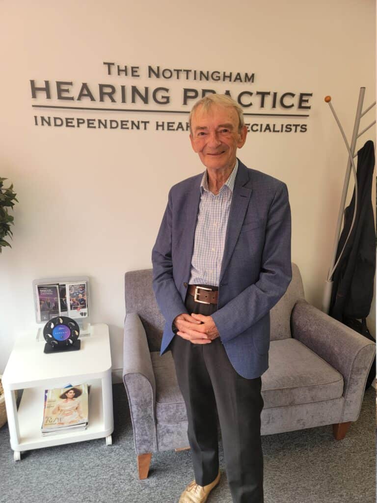 John, a regular client, pleased to be relieved of significant ear wax blockage and to learn his tympanogram results are normal!