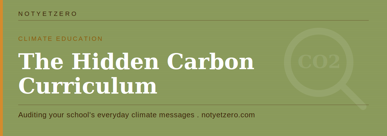 The Hidden Carbon Curriculum: Auditing Your School’s Everyday Climate Messages