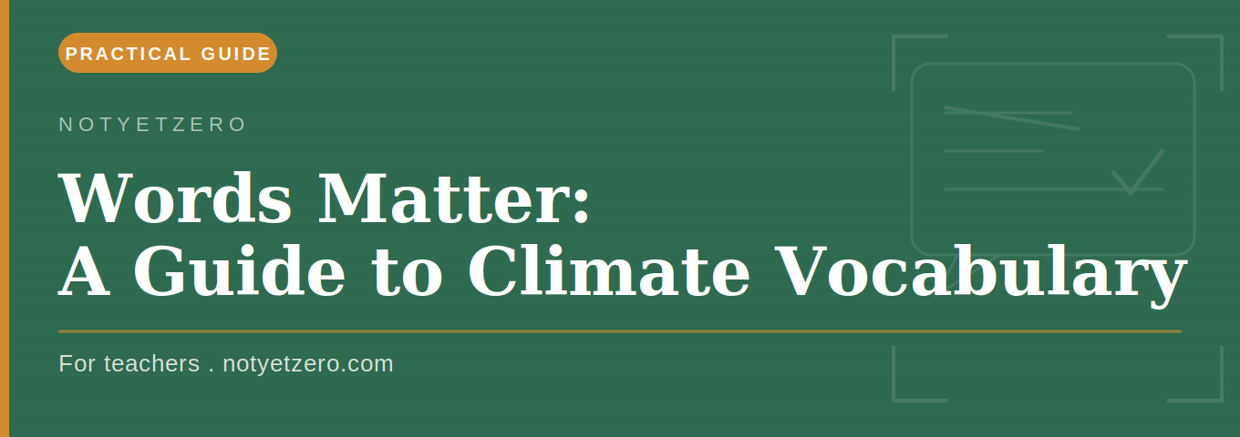 Words Matter: A Teacher’s Guide to Climate Vocabulary