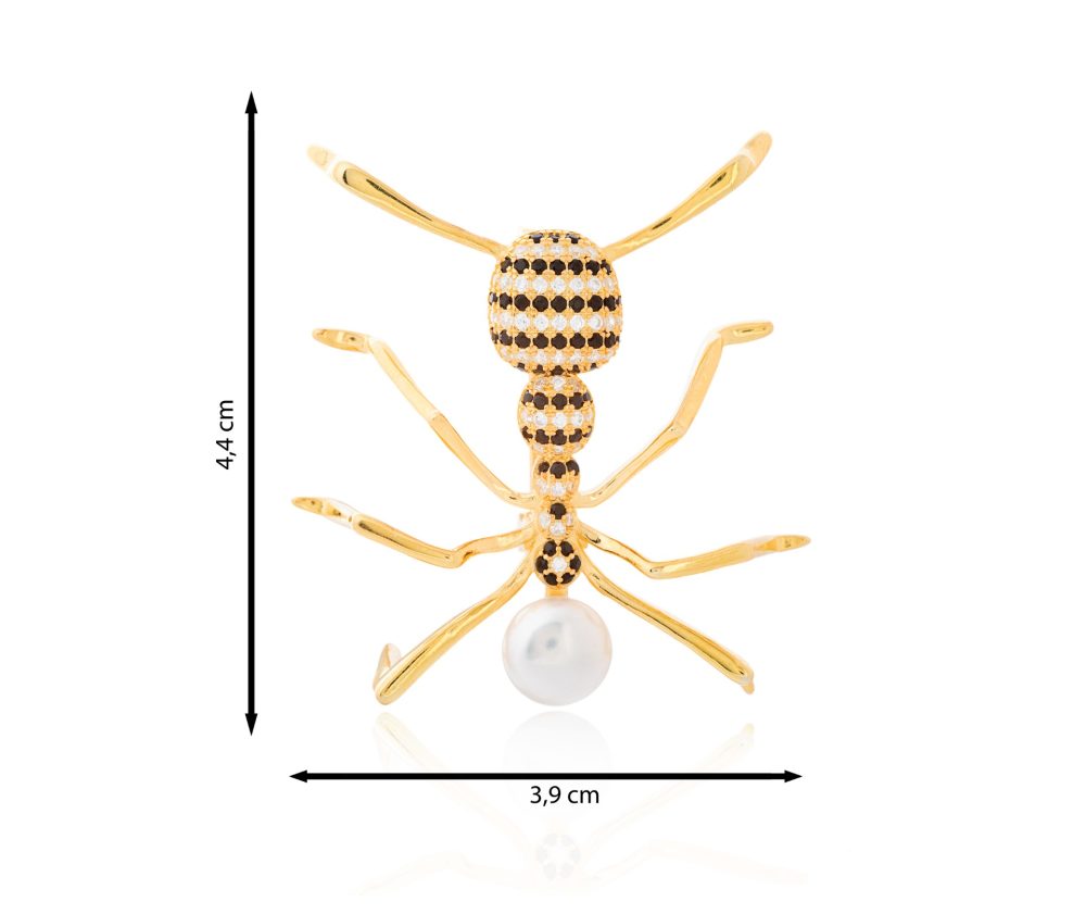 Broche Hormiga en dorado