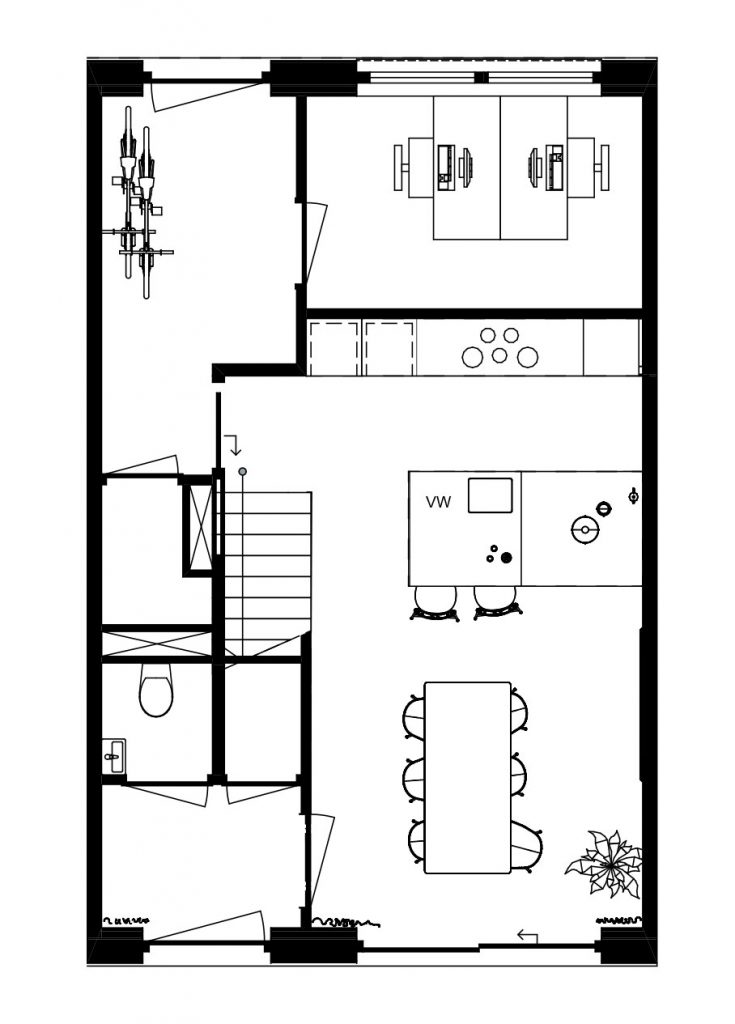 Architectuur den haag-plattegrond-kavelwoning-ontwerp-BG