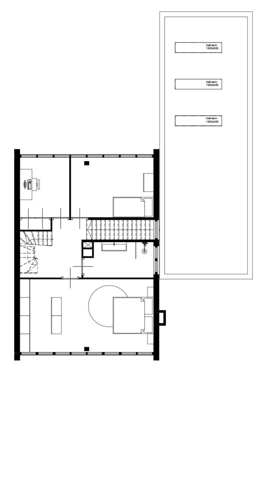 bouwtekening 1e verdieping architect den haag