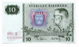 Sweden - 10 Kronor 1971 - Pick 52c.1r