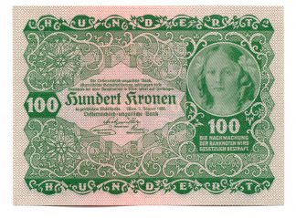 Austria - 100 Kronen 1922 - Pick 77