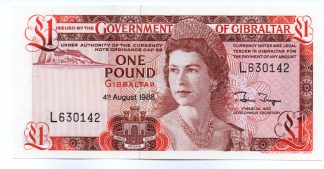 Gibraltar - 1 Pound 1988 - Pick 20e