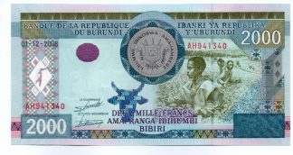 Burundi - 2'000 Francs 2008 - Pick 47