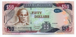 Jamaica - 50 Dollars 2020 - Pick 94f