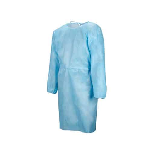 Isolation Gown – Blue Disposable Protective Fluid Resistant Gowns – 20pk