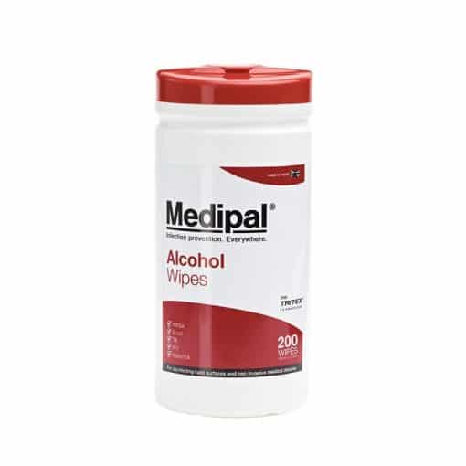 Medipal Hard Surface Alcohol Disinfection Wipes – 70% – Tub of 200