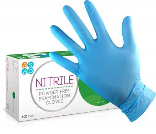 ASAP Blue Nitrile Gloves – Powder Free – 100pk – Extra Large
