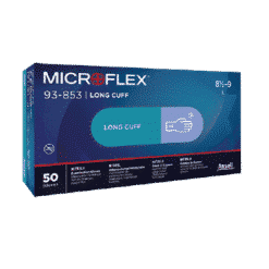 Ansell Microflex 93-853 Long Cuff Nitrile Gloves – Powder Free – 50pk – Extra Large