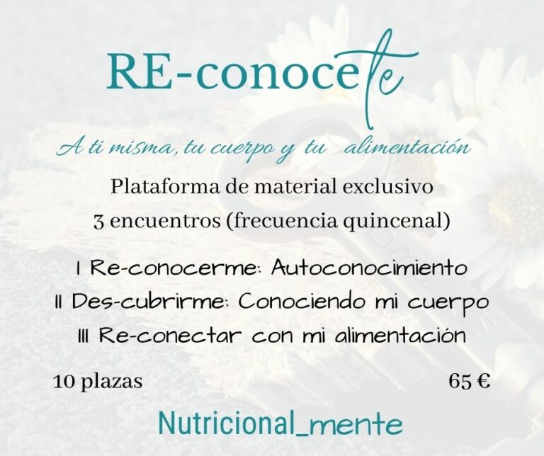 Cartel del taller Reconócete