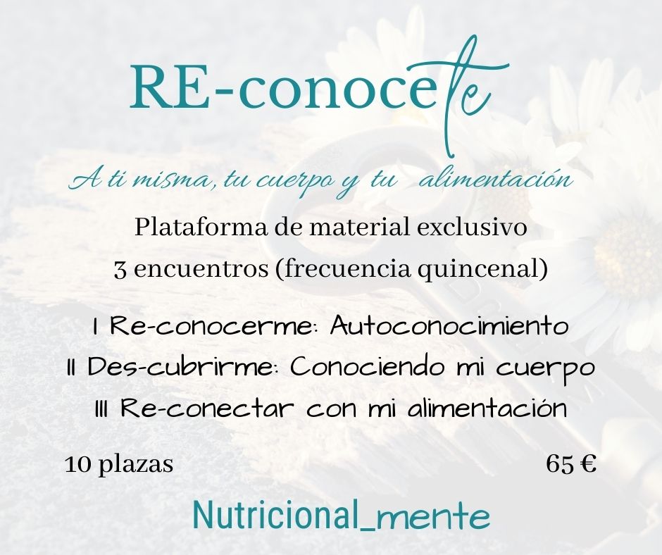 Rótulo Taller reconócete de Nutricionalmente