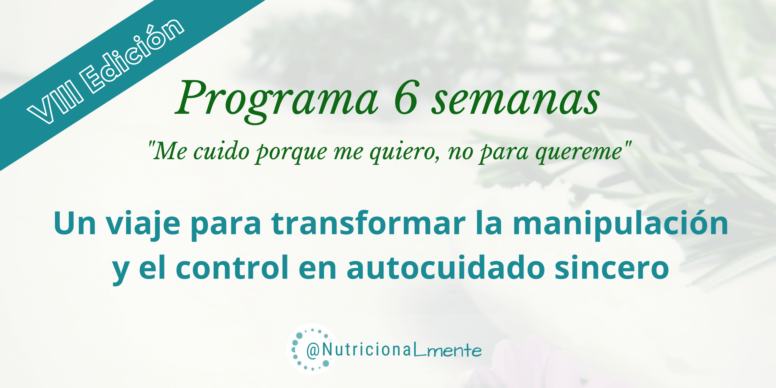 Rótulo programa de 6 semanas de autocuidado