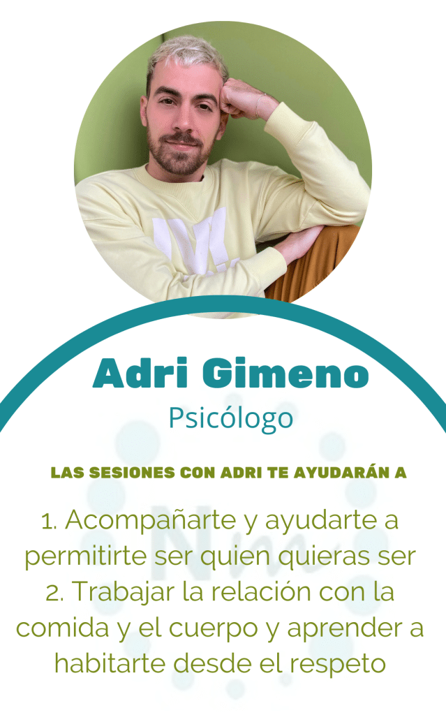 Foto de equipo del psicólogo Adri Gimeno