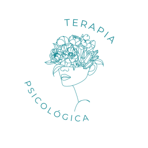 Ilustración icono de la unidad de Psicología de una una mujer que le salen flores de la cabeza