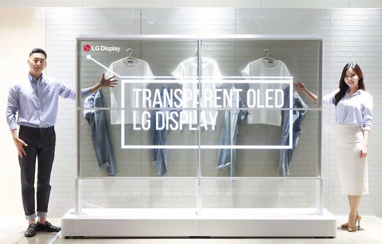 transparenta OLED-skärmar