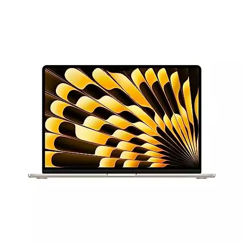 Apple 2023 MacBook Air med M2-chip: 15,3-tums Liquid Retina-skärm, 8 GB RAM-minne, 256 GB SSD-lagring, bakbelyst tangentbord, FaceTime HD-kamera med 1080p; stjärnglans