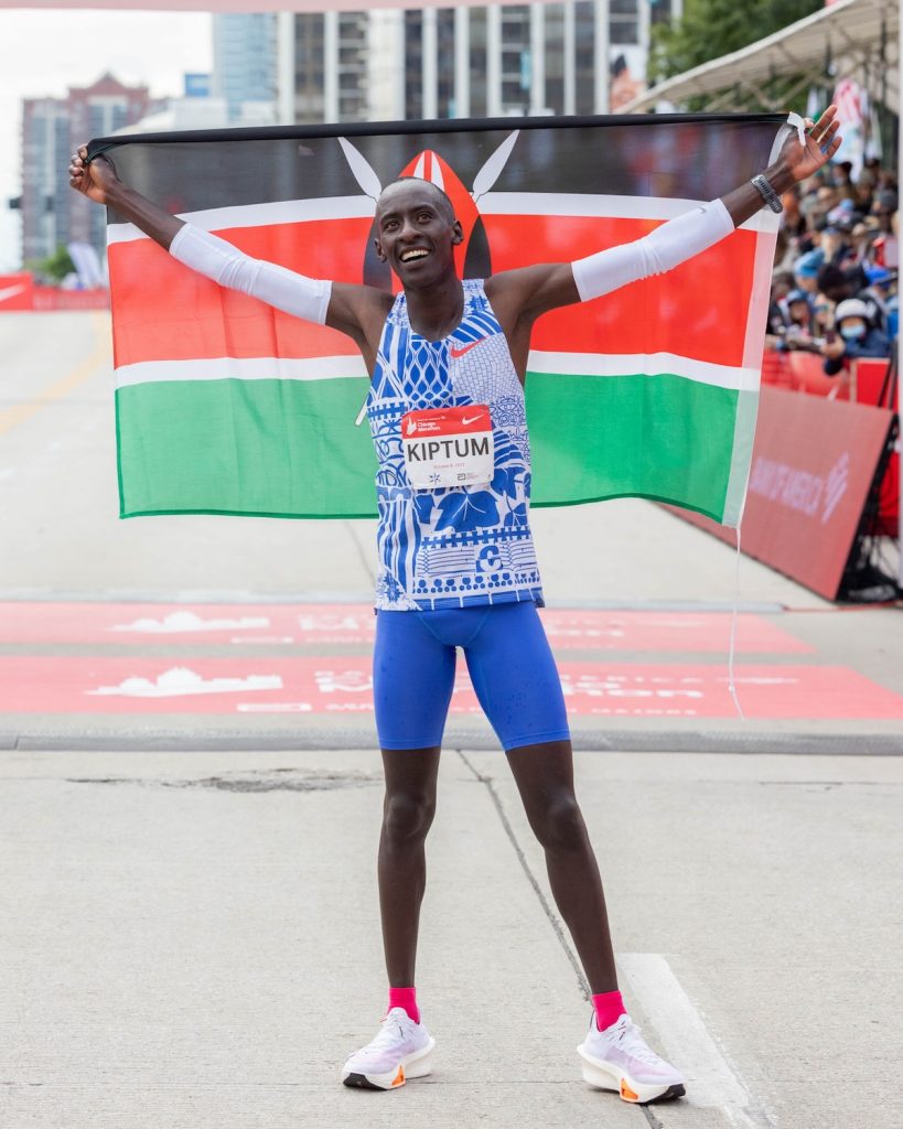 världsrekordsko Melvin Kiptum Chicago Marathon