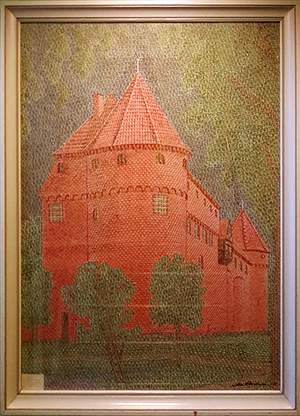 Nyborg slot collage med frimærker