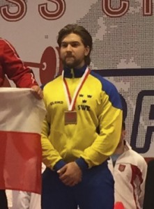 En glad bronsmedaljör, Christian Martinsson från Stora Högebo i Nybro.
