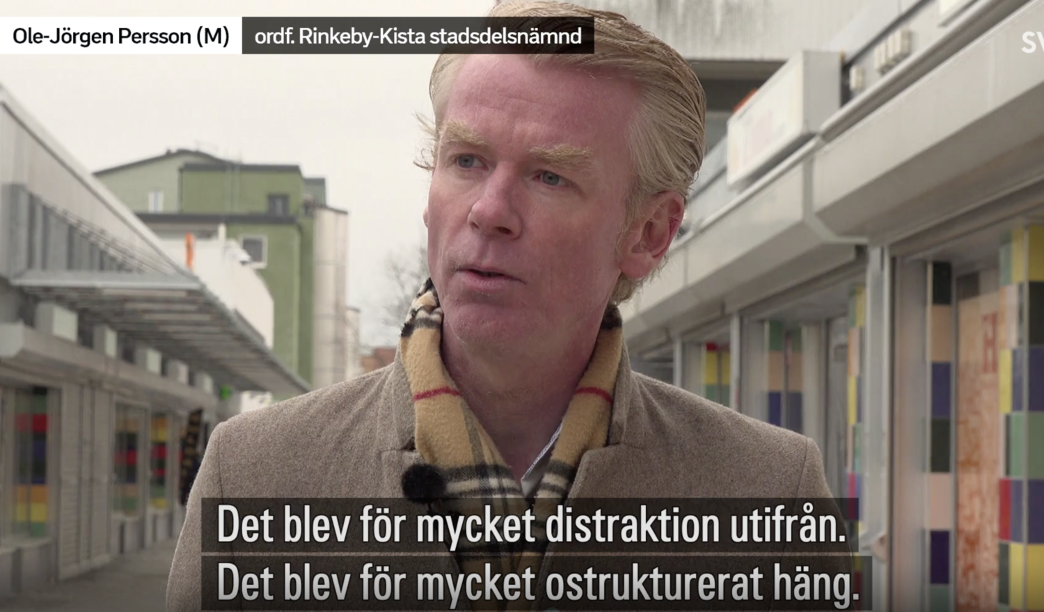 Ole-Jörgen Persson intervjuas i SVT.