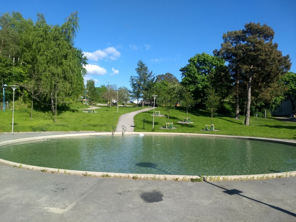 Plaskdammen i Parkleken Rinken