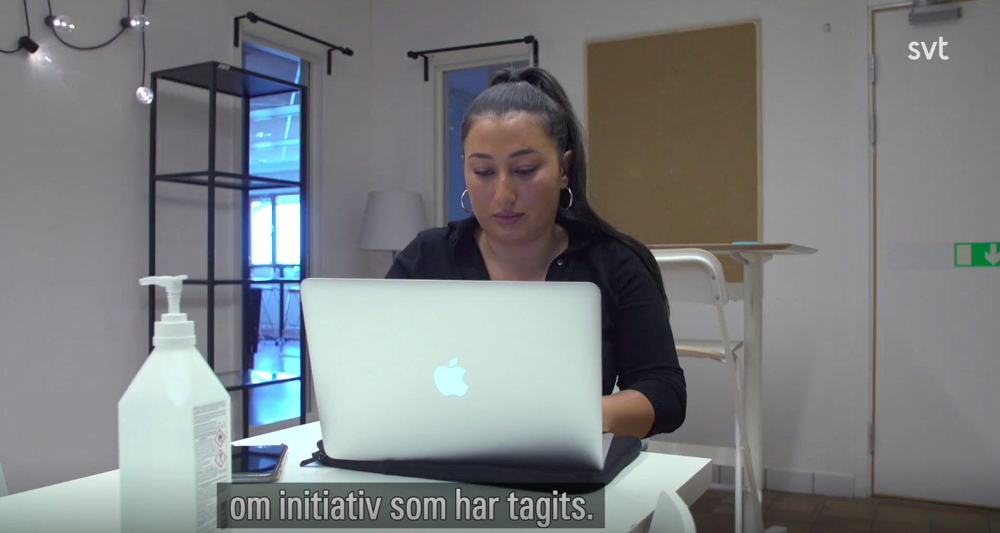 Eleni Terzitane i inslaget under Rapport