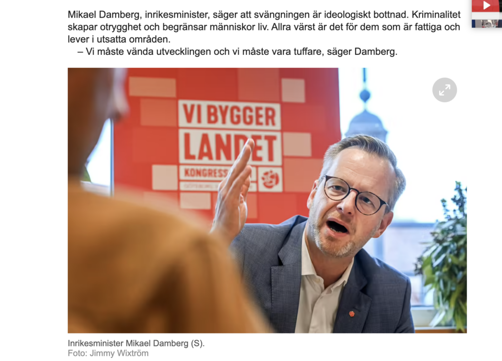 Mikael Damberg i Aftonbladet.