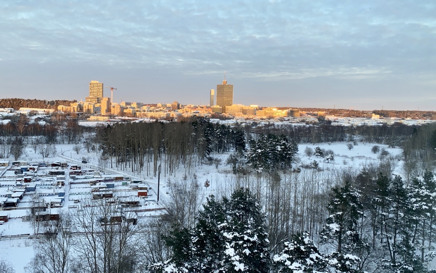 Kista skyline vinter